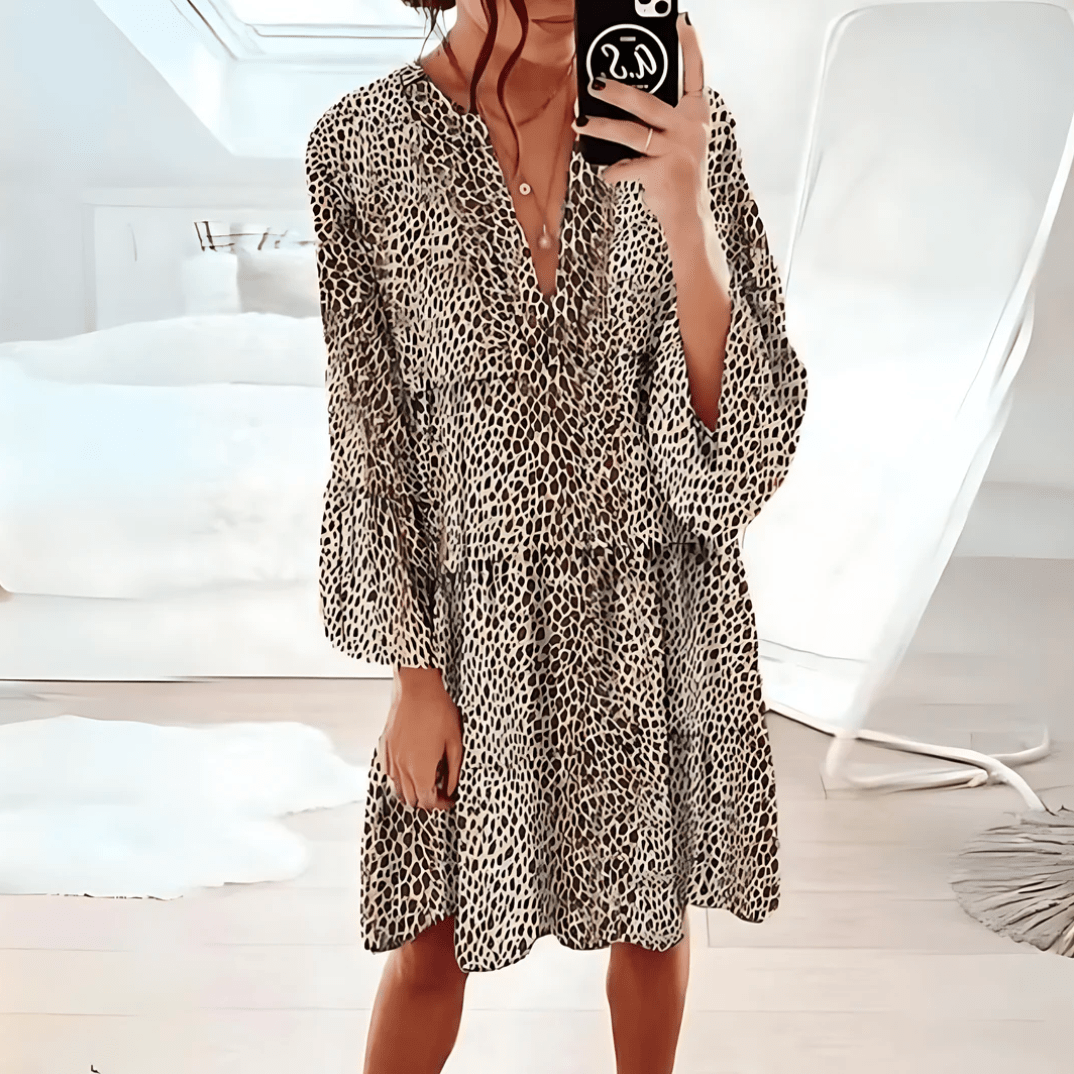 Lorayne | Kleid mit Leopardenmuster