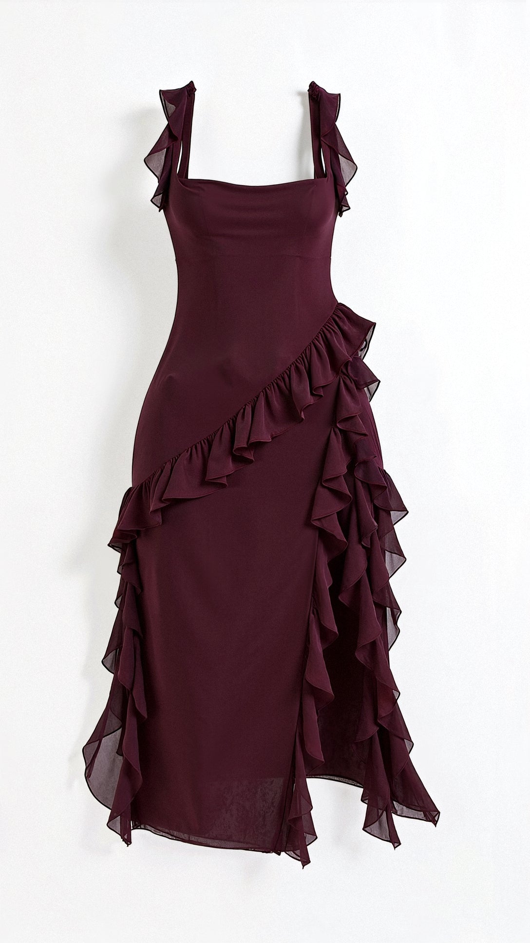 Elarienne | Maxikleid mit Kaskadenrüschen