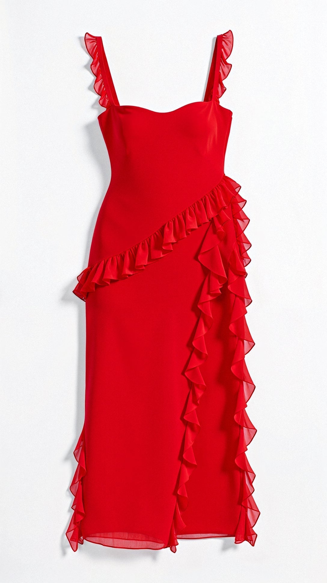 Elarienne | Maxikleid mit Kaskadenrüschen