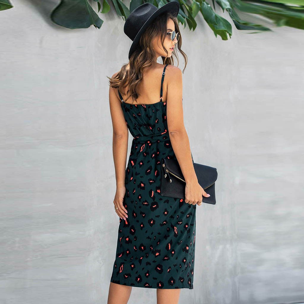 Brietta | Fließendes Wickelkleid mit Print