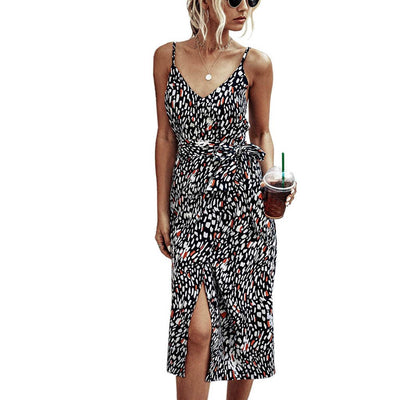 Brietta | Fließendes Wickelkleid mit Print