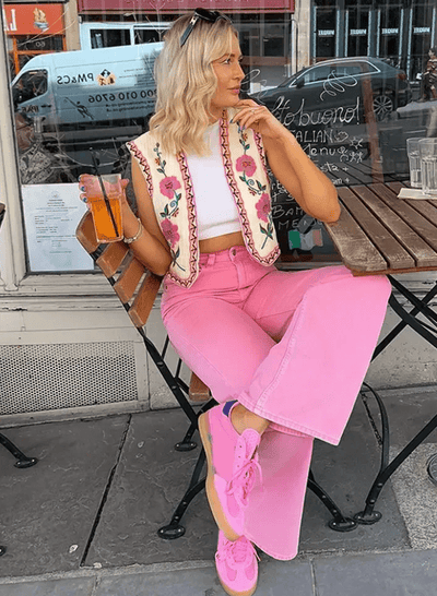 Emvée | Leichte Sommerweste mit Blumenmuster