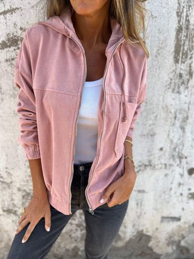 Nuvika | Strukturierter Hoodie mit Reißverschluss