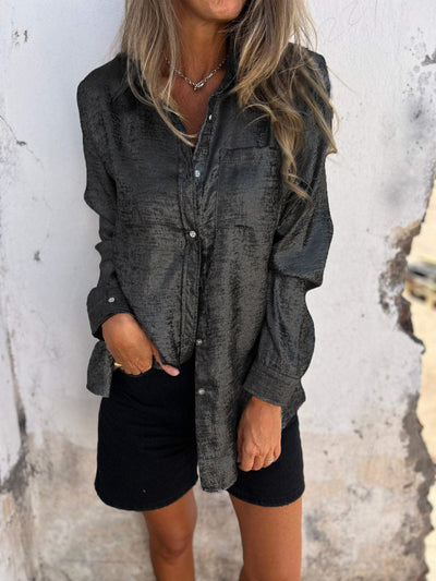 Britney | Elegante Metallic-Bluse