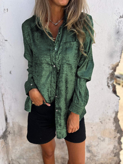 Britney | Elegante Metallic-Bluse
