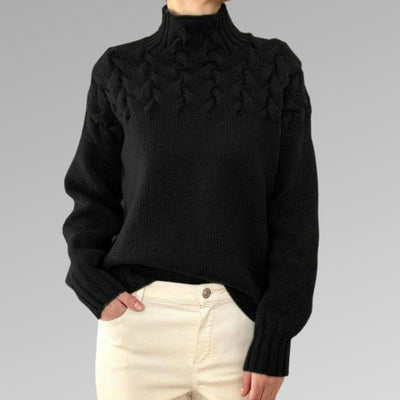 Helisande | Weicher, gerippter Rollkragenpullover