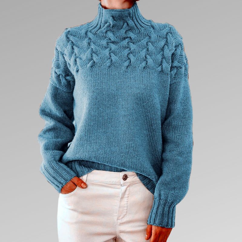 Helisande | Weicher, gerippter Rollkragenpullover