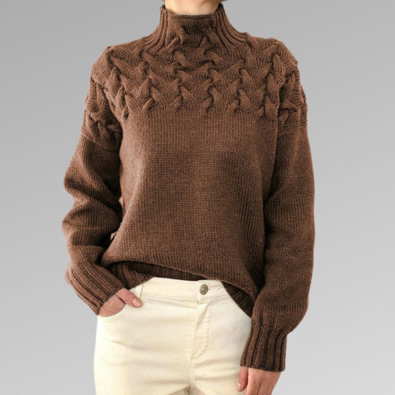 Helisande | Weicher, gerippter Rollkragenpullover
