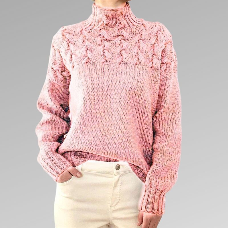 Helisande | Weicher, gerippter Rollkragenpullover