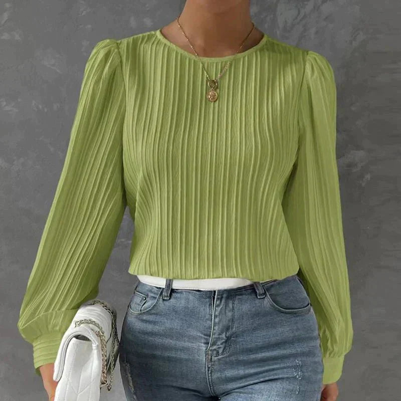 Lucy | Stilvolle strukturierte Bluse mit Knopfleiste