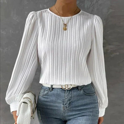 Lucy | Stilvolle strukturierte Bluse mit Knopfleiste
