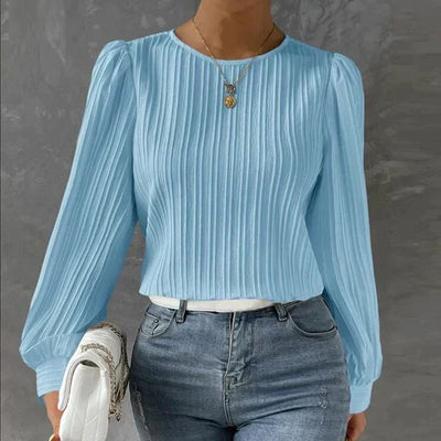 Lucy | Stilvolle strukturierte Bluse mit Knopfleiste