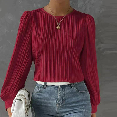 Lucy | Stilvolle strukturierte Bluse mit Knopfleiste