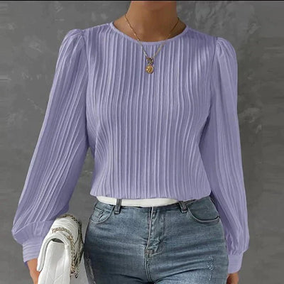 Lucy | Stilvolle strukturierte Bluse mit Knopfleiste