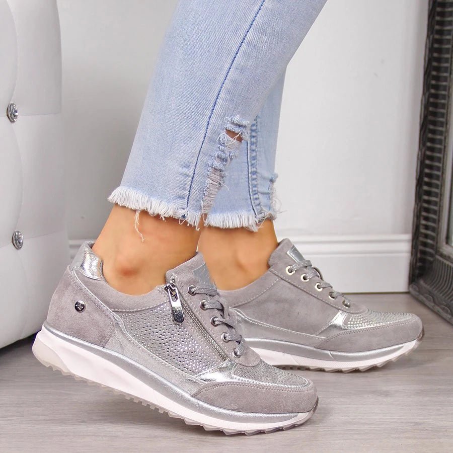 Cecilie | Trendige Plateau-Wedge-Sneaker
