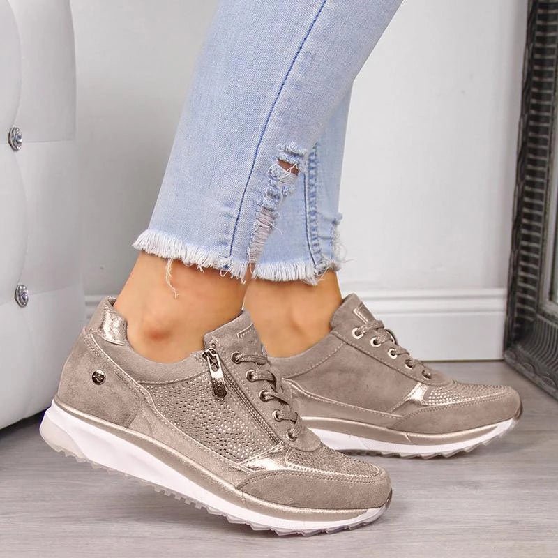 Cecilie | Trendige Plateau-Wedge-Sneaker