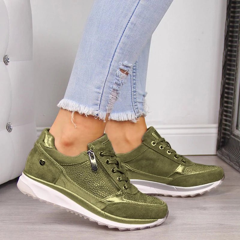 Cecilie | Trendige Plateau-Wedge-Sneaker