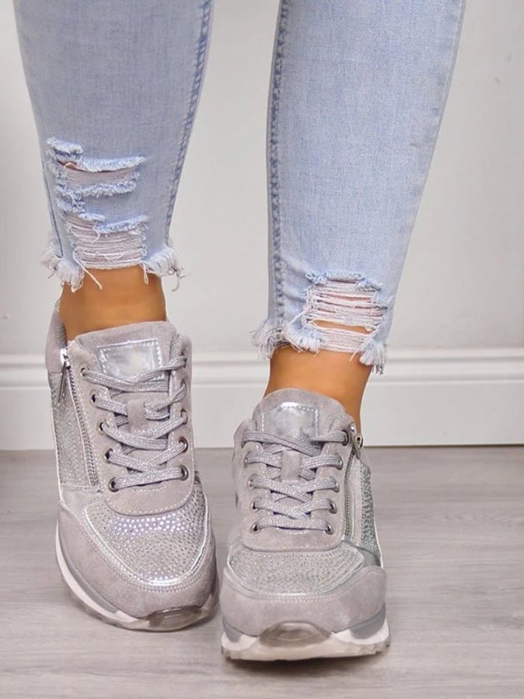 Cecilie | Trendige Plateau-Wedge-Sneaker