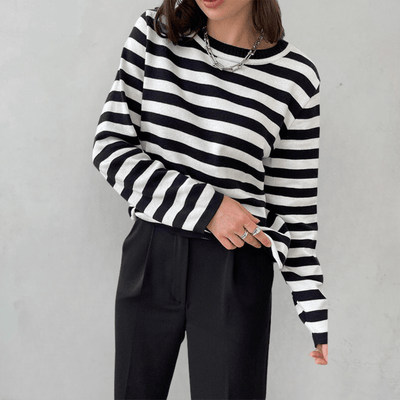 Eveluna | Lässiger Streifenpullover