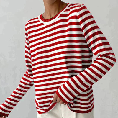 Eveluna | Lässiger Streifenpullover