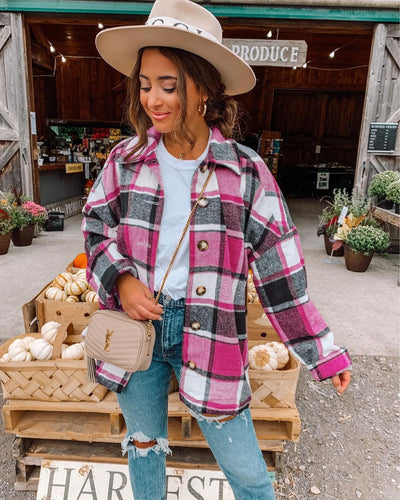 Zayana | Kariertes Langarmhemd im Vintage-Look