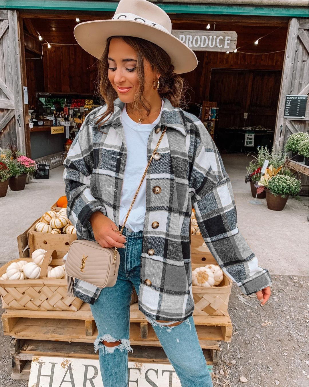 Zayana | Kariertes Langarmhemd im Vintage-Look