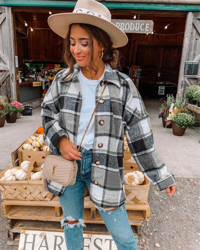 Zayana | Kariertes Langarmhemd im Vintage-Look