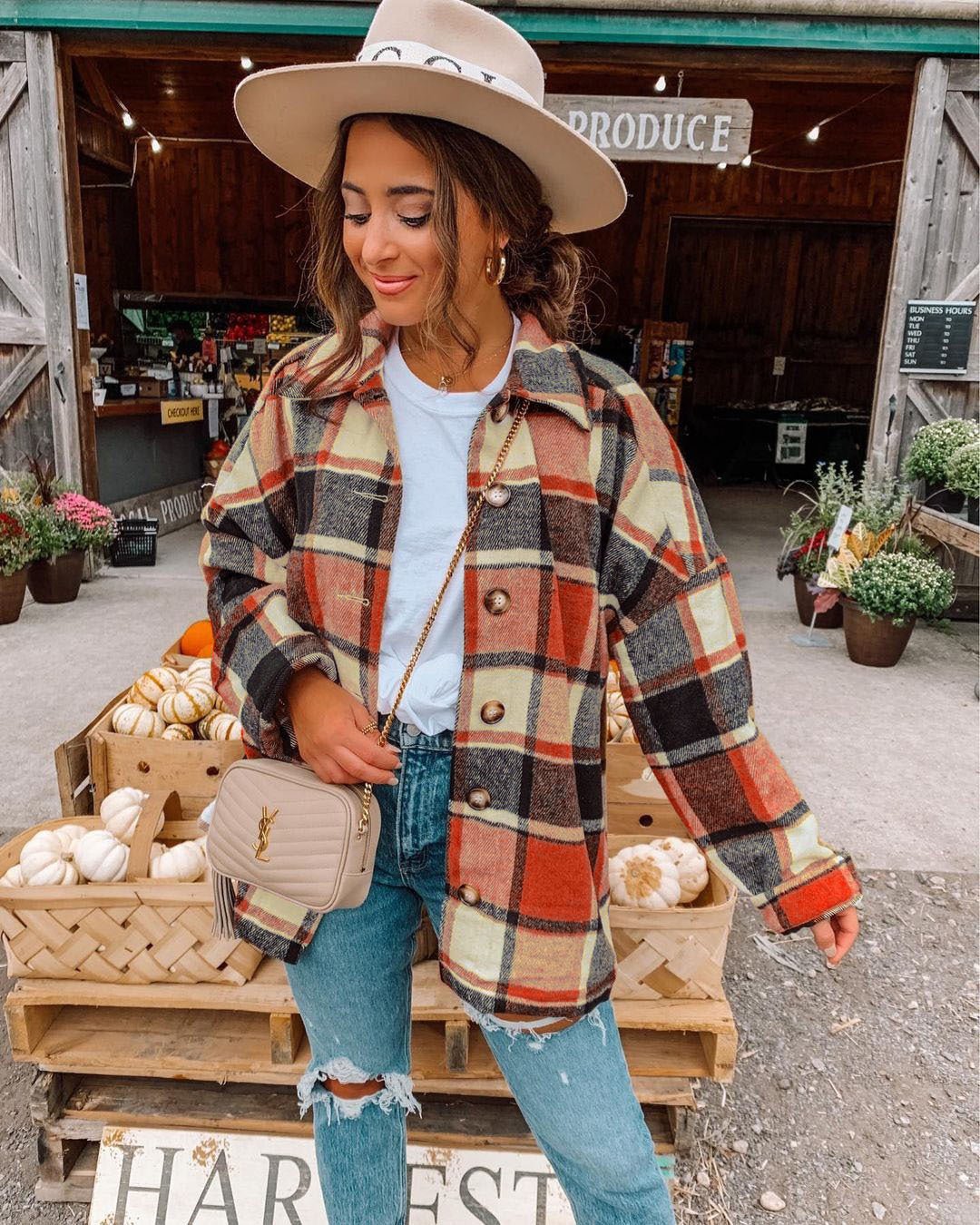 Zayana | Kariertes Langarmhemd im Vintage-Look