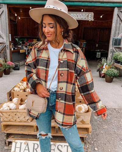 Zayana | Kariertes Langarmhemd im Vintage-Look
