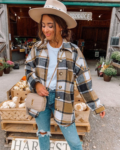 Zayana | Kariertes Langarmhemd im Vintage-Look