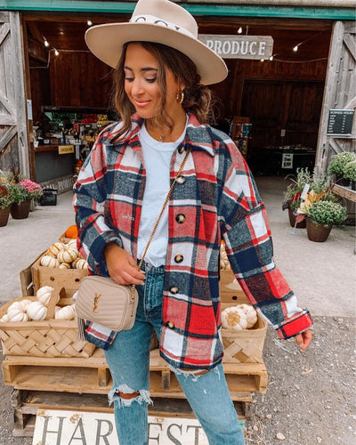 Zayana | Kariertes Langarmhemd im Vintage-Look