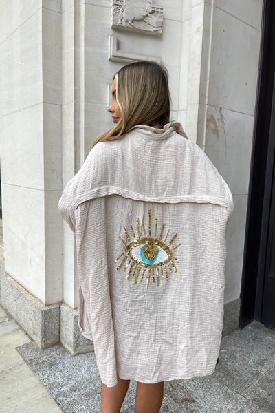 Dakota | Stylisches Oversize-Shirt mit glitzerndem Rücken
