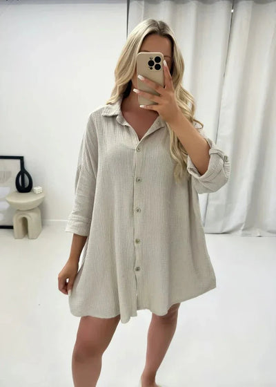 Dakota | Stylisches Oversize-Shirt mit glitzerndem Rücken