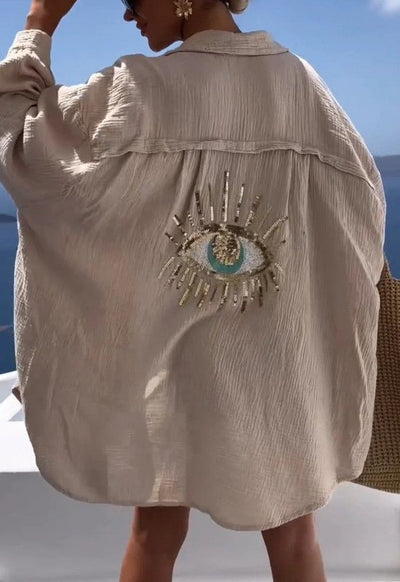 Dakota | Stylisches Oversize-Shirt mit glitzerndem Rücken