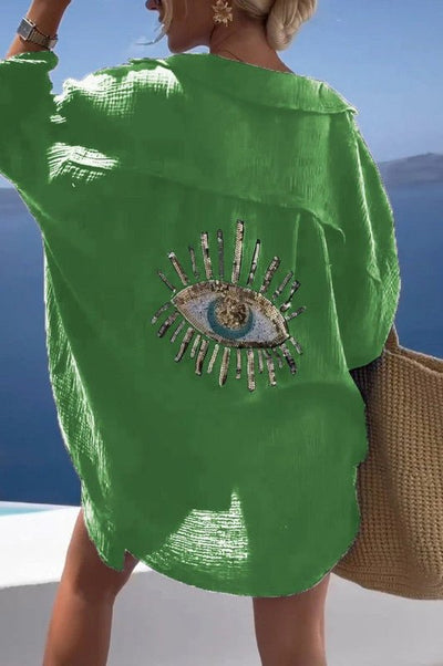 Dakota | Stylisches Oversize-Shirt mit glitzerndem Rücken