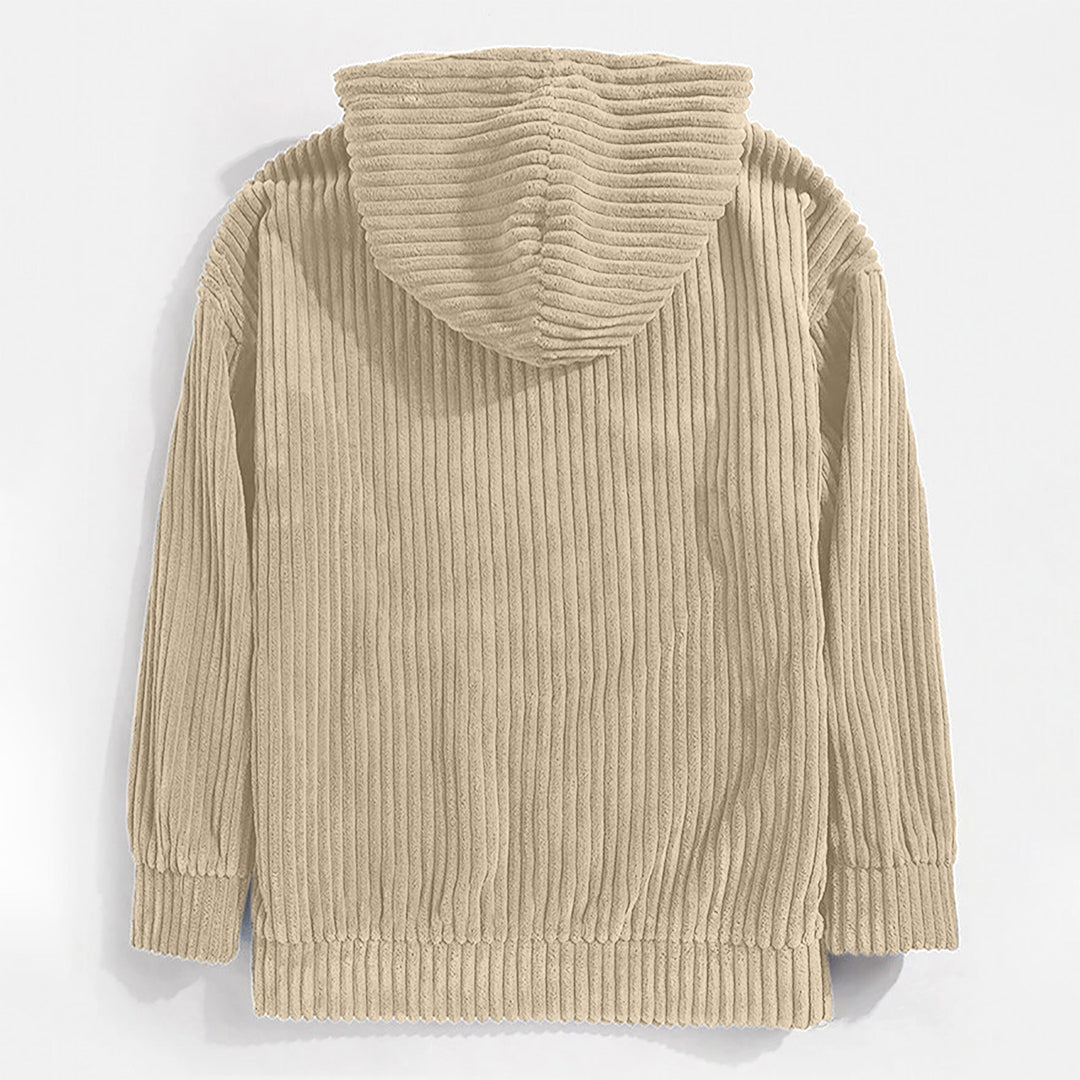 Stellan | Strukturierter Hoodie mit Kapuze und Kordelzug