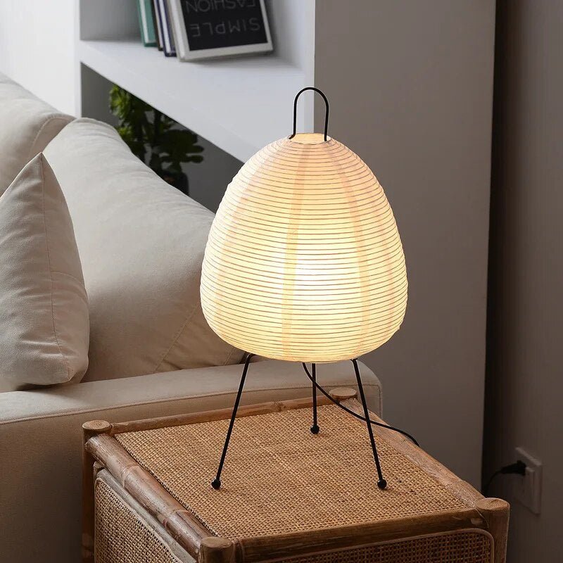 Solmira | Sculpted Rice Paper Lamp
