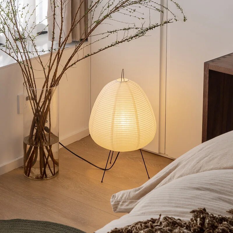 Solmira | Sculpted Rice Paper Lamp