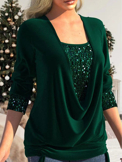 Claire | Glamouröse Glitzerbluse