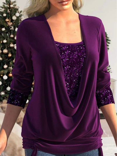 Claire | Glamouröse Glitzerbluse