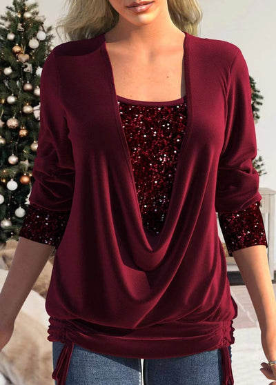 Claire | Glamouröse Glitzerbluse