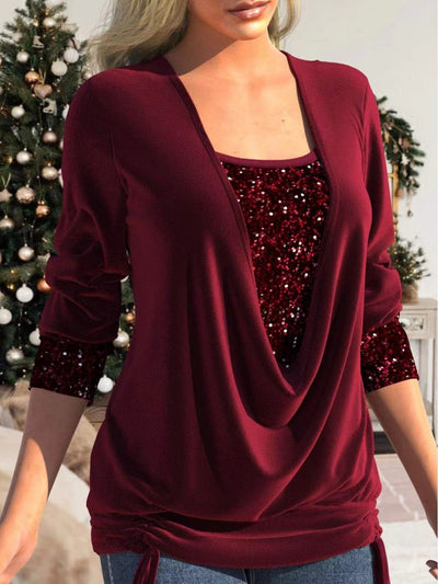 Claire | Glamouröse Glitzerbluse
