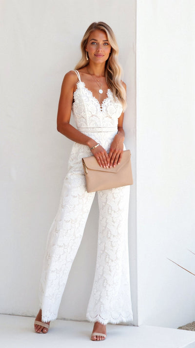 Zeylani | Boho-Jumpsuit mit weitem Bein