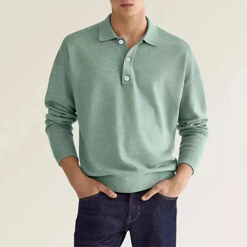 Caelan | Raffiniertes Langarm-Polo