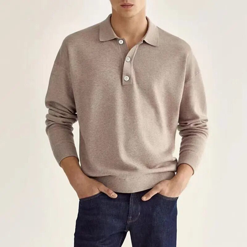 Caelan | Raffiniertes Langarm-Polo