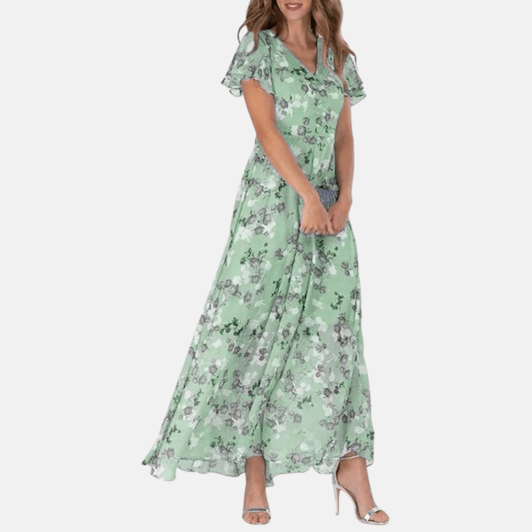 Elina | Elegantes bedrucktes A-Linien-Kleid