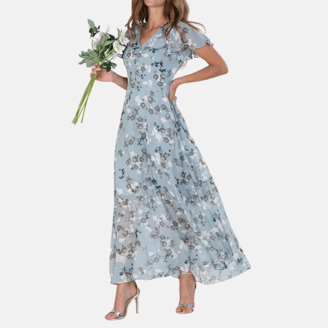 Elina | Elegantes bedrucktes A-Linien-Kleid
