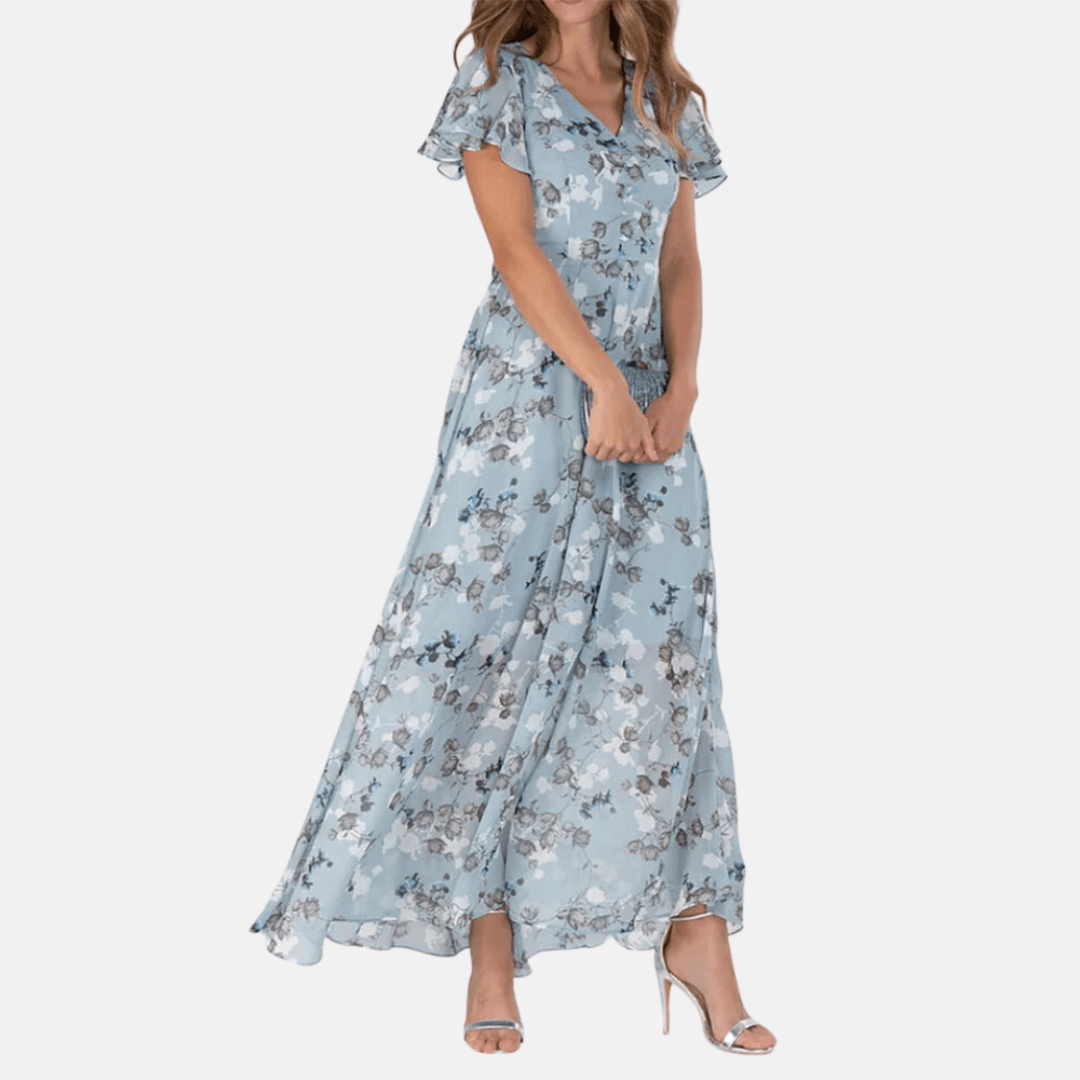 Elina | Elegantes bedrucktes A-Linien-Kleid