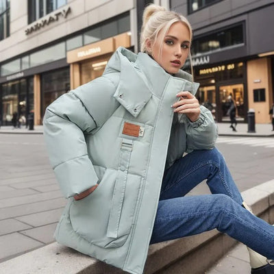 Haselnussbraun | Warme, isolierte Winterjacke