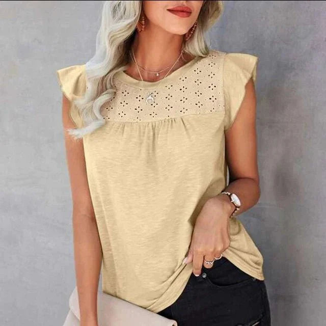 Emely | Elegante Bluse mit Rüschenärmeln